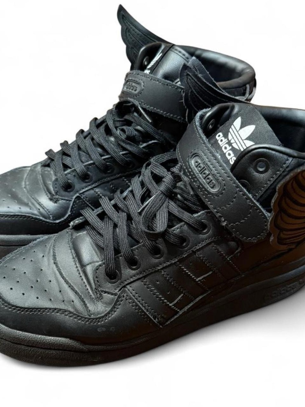 Jeremy Scott x Adidas Wings 4.0 Black High Top Sneakers